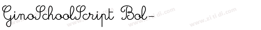 GinoSchoolScript Bol字体转换
